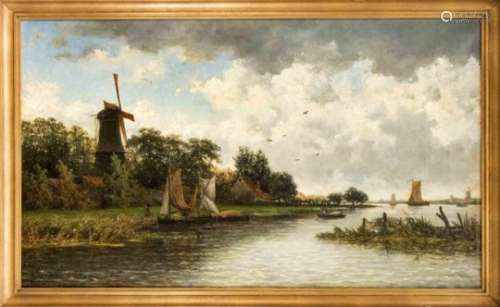 Cornelis Johannes de Vogel (1824-1879), Dordrecht, ''View of the Kralingse Plas(Waters near
