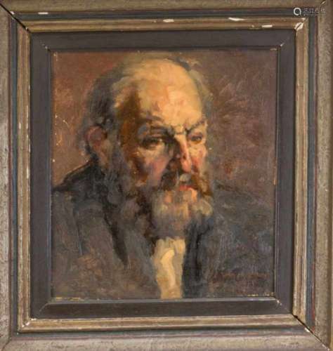 Adolf Schwarzbeck, Munich painter of the 19th / 20th Century, portrait of a man with abeard, oil /