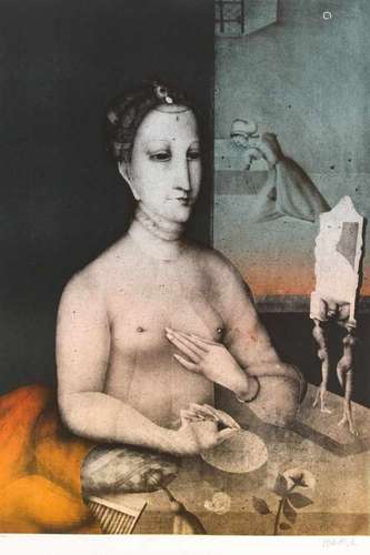 Paul Wunderlich (1927-2010), ''The Morning'', large color lithograph, u. re. handsign., u.left