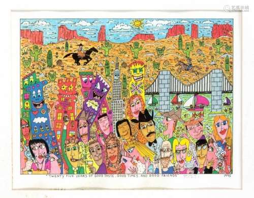 James Rizzi (1950-2011), New York pop art artist, ''Twenty five years of good taste, goodtimes and