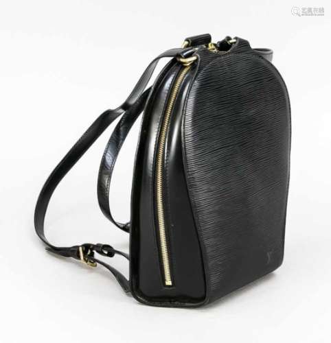 Louis Vuitton Rucksack Epi Mabillon Bag, Frankreich, 21. Jh., schwarzes strukturgeprägtesEpi-Leder