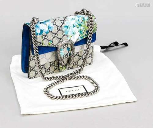 Gucci Handtasche Dionysus Mini GG Blooms, Italien, 21. Jh., Materialmix aus beschichtetemLeder mit