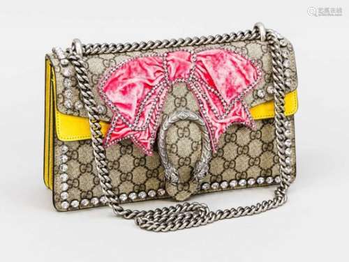 Gucci Handtasche Borsa Dionysus, Italien, 21. Jh., Materialmix aus beschichtetem Leder