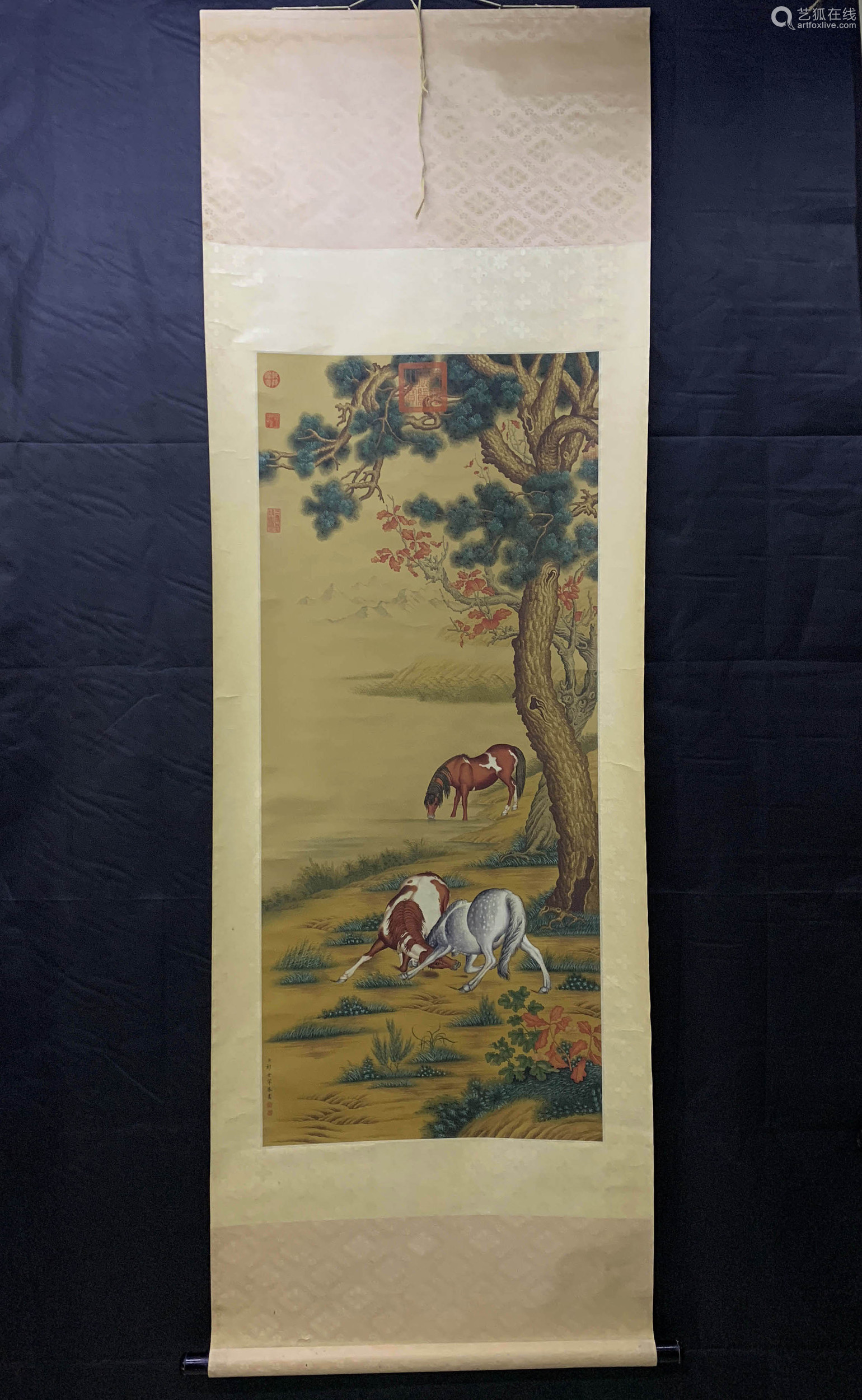 6868lot032268郎世寧駿馬圖