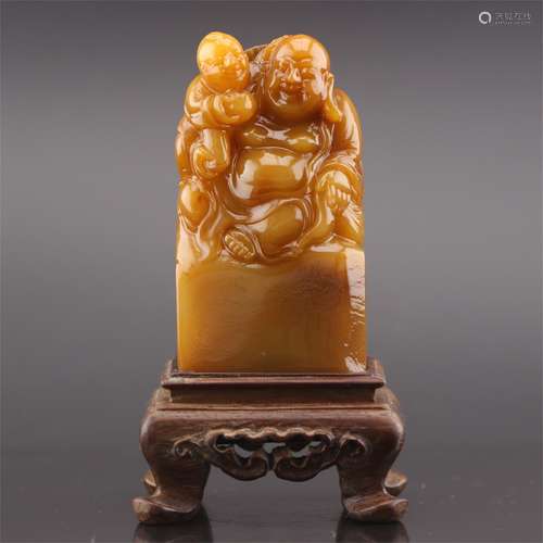 A Chinese Carved Stone Seal