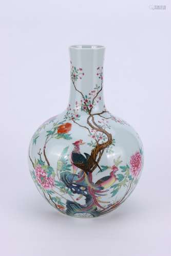 A Chinese Famille-Rose Porcelain Vase