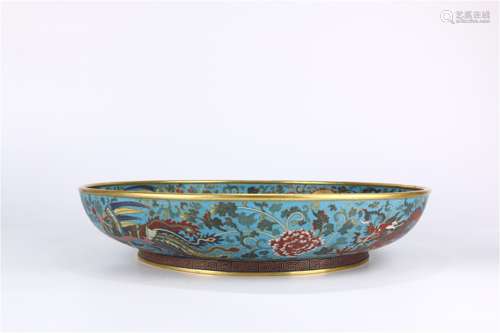 A Chinese Cloisonne Plate