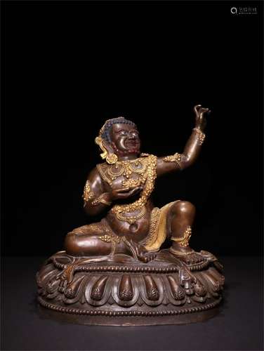 A Chinese Gilt Bronze Figure of Buddha