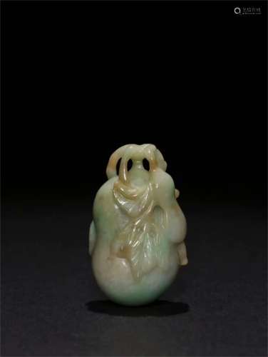 A Chinese Carved Jadeite Decoration