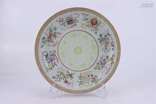 A Chinese Famille-Rose Porcelain Plate