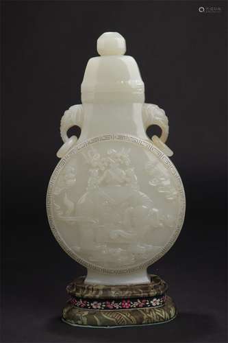 A Chinese Carved Jade Vase