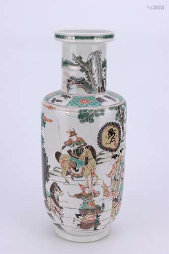 A Chinese Wu-Cai Glazed Porcelain Vase