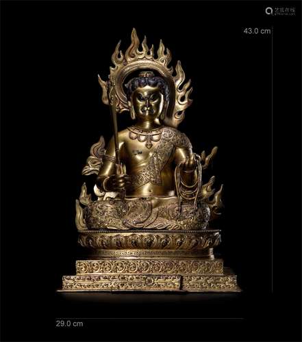 A Chinese Gilt Bronze Figure of Buddha