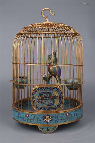 A Chinese Cloisonne Cage