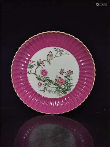 A Chinese Famille-Rose Porcelain Plate