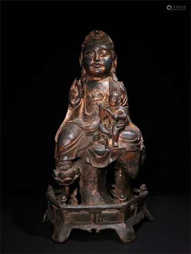 A Chinese Bronze Figure of Buddha