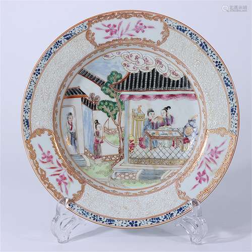 A Chinese Famille-Rose Porcelain Plate