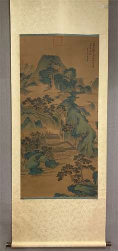 A Chinese Scroll Painting, Wang Hui Mark