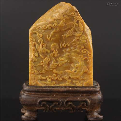 A Chinese Carved Stone Decoration