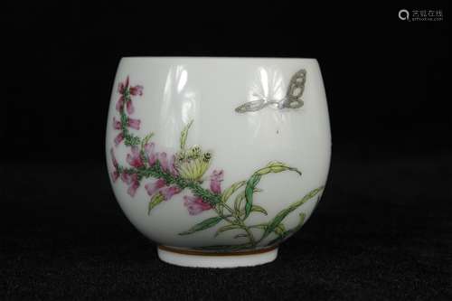 A Chinese Famille-Rose Porcelain Cup