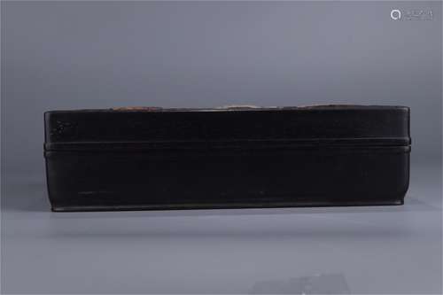 A Chinese Carved Hardwood Box with Cover