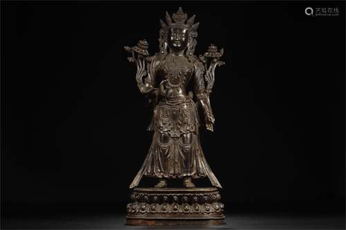 A Chinese Gilt Bronze Figure of Buddha