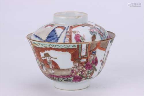 A Chinese Famille-Rose Porcelain Bowl with Cover