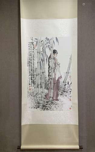 A Chinese Scroll Painting, He Jiaying Mark