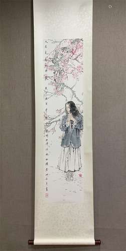 A Chinese Scroll Painting, He Jiaying Mark