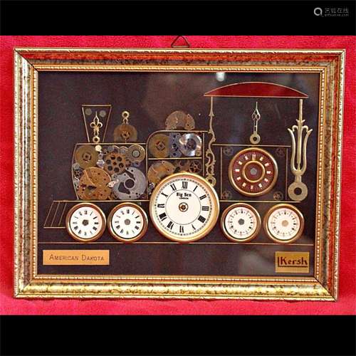 A Collage with Clock Parts