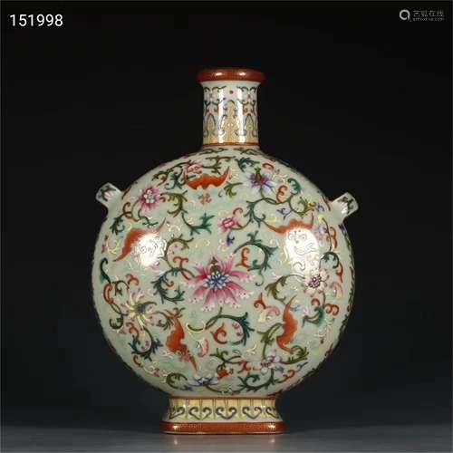 A Chinese Famille-Rose Porcelain Vase