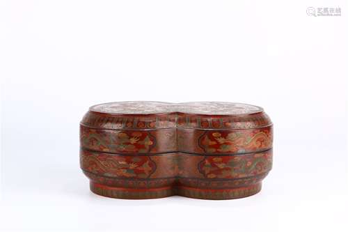 A Chinese Carved Lacquer Box with Cover