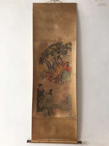 A Chinese Scroll Painting, Jiao Bingzhen Mark