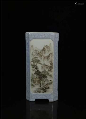 A Chinese Porcelain Brush Pot