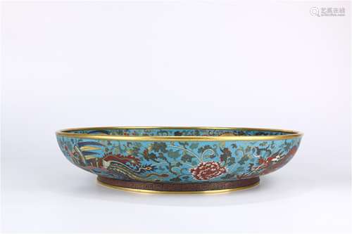 A Chinese Cloisonne Plate