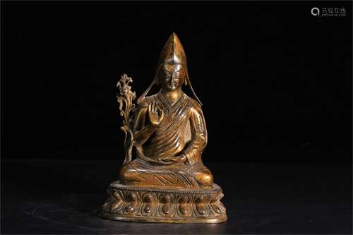 A Chinese Gilt Bronze Figure of Buddha