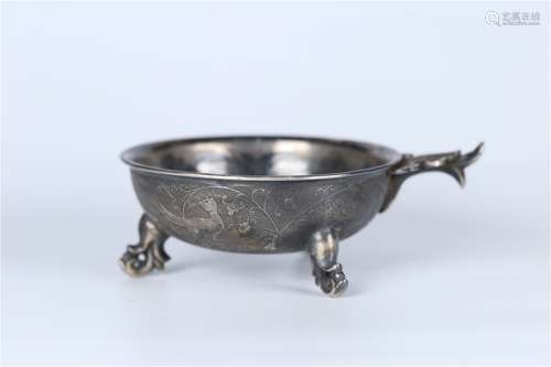 A Chinese Silver Wine Cup