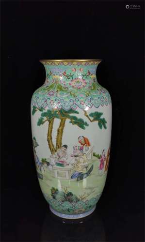 A Chinese Famille-Rose Porcelain Vase