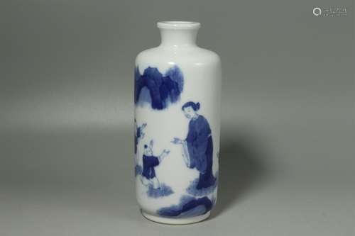 A Chinese Blue and White Porcelain Snuff Bottle