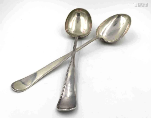 2 large silver spoons, Copenhagen. '' C…