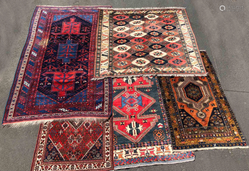 Collection of 5 hand-knotted oriental car…