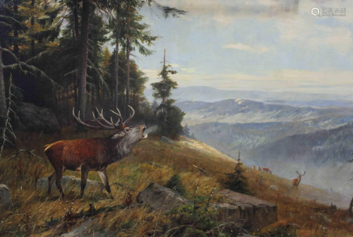 Karl W. WENZEL (1889 - 1947). Deer. Rut.