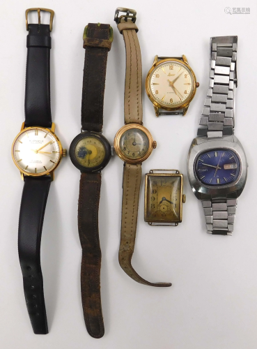 6 historical wristwatches.