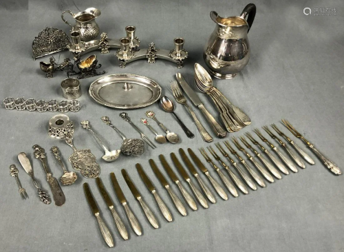 Silver. Some items Sterling.
