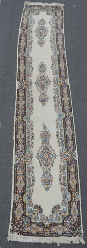 Kirman Persian rug. Narrow runner. Iran.