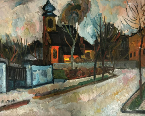 József MONOS (1932 - 2012). Cityscape.