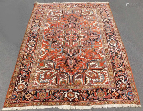 Heriz Persian rug. Iran. Old, mid 20th century.