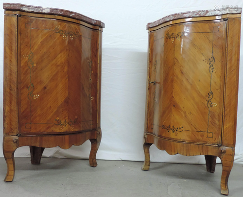 2 corner cabinets. Around 1800. Probably Fr…