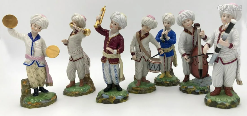 Höchst porcelain. 7 figures from the Türkenka…