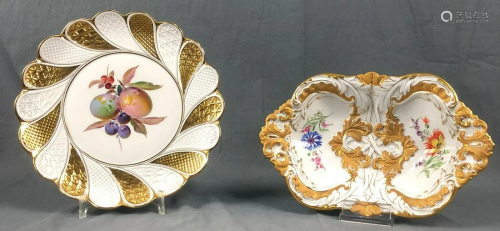 Meissen. Plate and bowl. Porcelain.